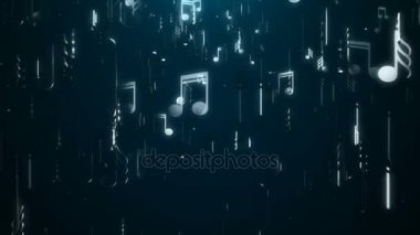 Beyaz müzik notlar. Arka plan. Dijital illüstrasyon