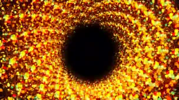 Tunnel a spirale di particelle astratte. illustrazione digitale — Video Stock