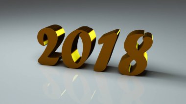 Üç boyutlu 2018 numaraları ile arka plan