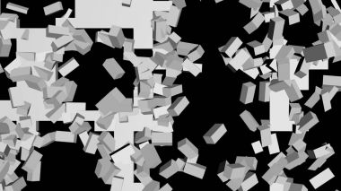 Siyah bir zemin üzerine beyaz duvara imha