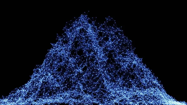 ワイヤ フレームの山。デジタル風景 — ストック写真