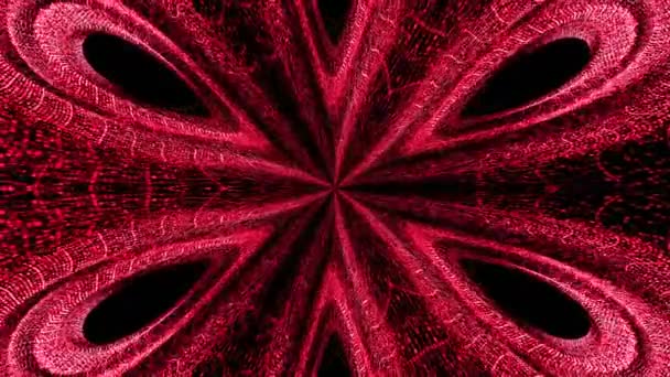 Fond abstrait d'un kaléidoscope composé de particules. Coloré — Video