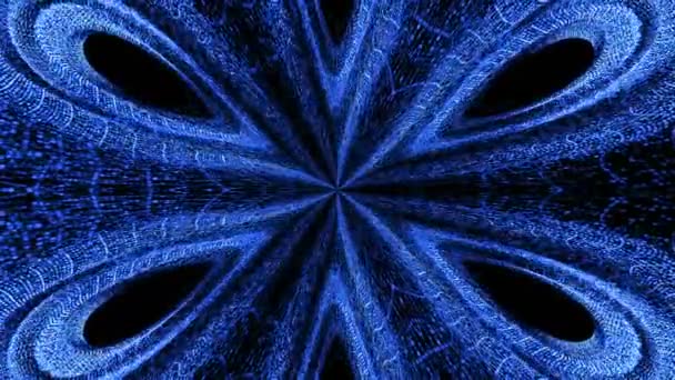 粒子からなる万華鏡の抽象的な背景は。カラフルです — ストック動画