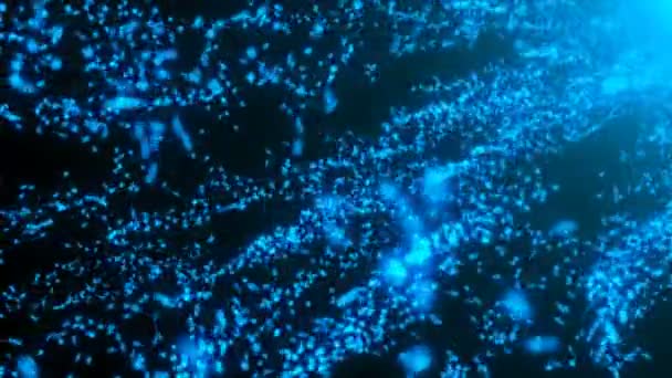 Abstract background with aqua particles — Stock Video