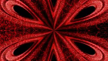 Arka plan parçacıkların oluşan bir çiçek dürbünü. Renkli