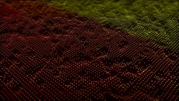 Abstraktní pozadí s malými částicemi zlata — Stock video