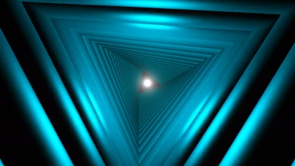 Triangle Future Space Tunnel. Eine Science-Fiction-Komposition — Stockvideo