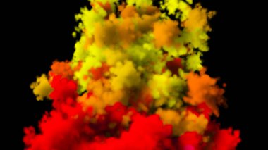 Koyu arkaplanda renkli duman