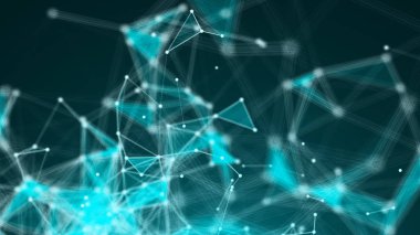 Noktaları ve Satırları Birleştiren Soyut Çokgen Alan Arkaplanı