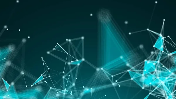 Noktaları ve Satırları Birleştiren Soyut Çokgen Alan Arkaplanı