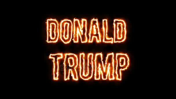 Donal Trump energii text. 3D vykreslování — Stock video
