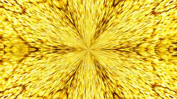 Abstract background with gold kaleidoscope — Stock Video