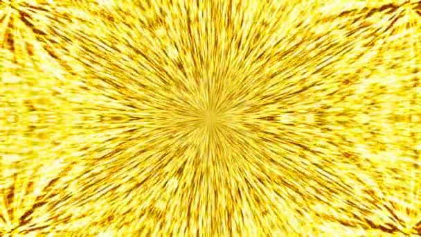 Abstrakter Hintergrund mit Goldkaleidoskop — Stockvideo