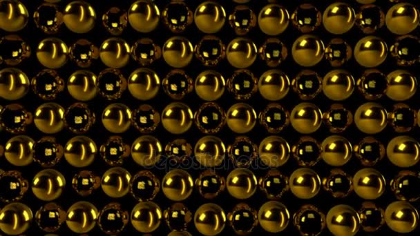Sphère d'or abstrait. Boucle sans couture 