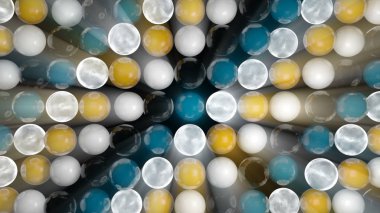 Arka plan gerçekçi 3d küre ile. Renkli zemin