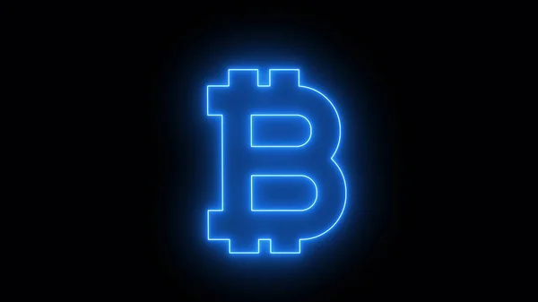 Fondo abstracto con signo de bitcoin — Foto de Stock