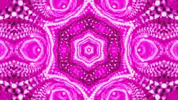 Abstrakter Hintergrund mit violettem Kaleidoskop — Stockvideo