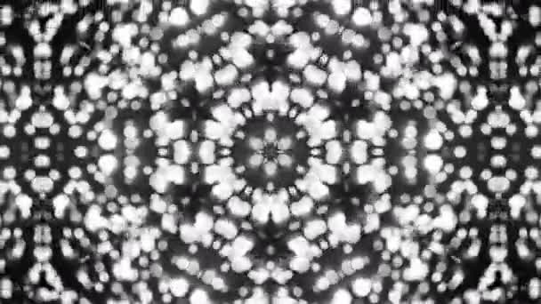 Abstrakter Hintergrund mit silbernem Kaleidoskop — Stockvideo