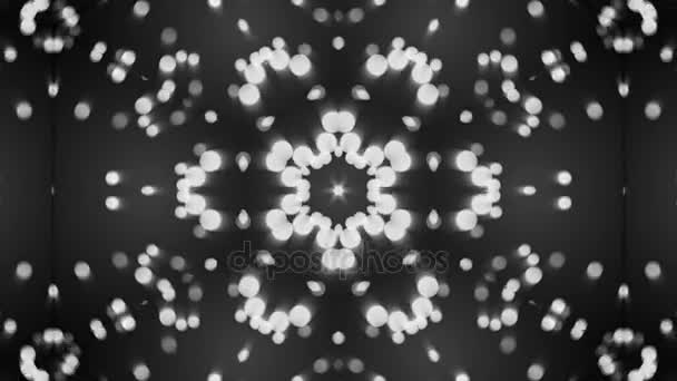 Abstract background with silver kaleidoscope — Stock Video