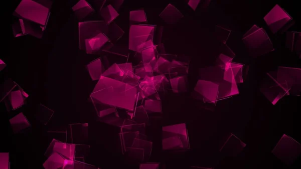 Літаючі фіолетові прямокутні кубики — стокове фото