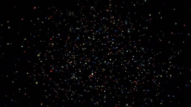 Animación CG de partículas de Confetti — Vídeo de stock