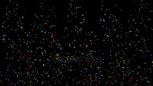 Анимация частиц Конфетти — стоковое видео
