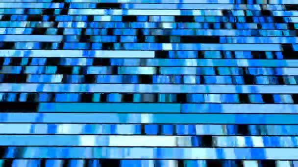Teknisk bakgrund med snabb rörelse av rektanglar. Abstrakt blå bakgrund — Stockvideo