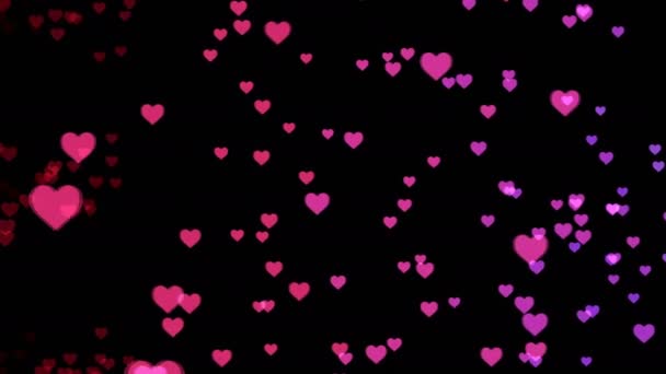 fond abstrait avec des cœurs colorés