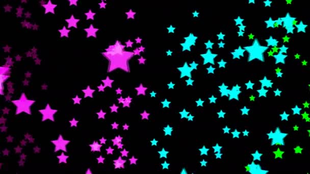 Abstrakcja Grafika Komputerowa animacji i animowane tło z gwiazdą — Wideo stockowe