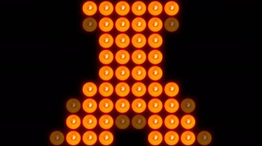 Ampul ışıkları. Titreşen arka plan. Dijital illüstrasyon