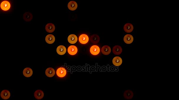 Glühbirnen. flackernder abstrakter Hintergrund. Digitale Illustration — Stockvideo