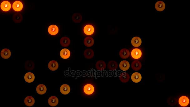 Luzes da lâmpada. Flickering fundo abstrato. Ilustração digital — Vídeo de Stock
