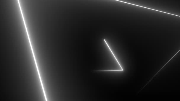 Abstraktní pozadí s neon trojúhelníky — Stock video