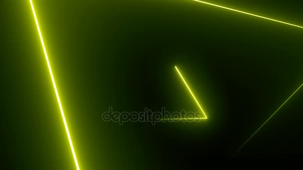 Abstract background with neon triangles — Stock Video