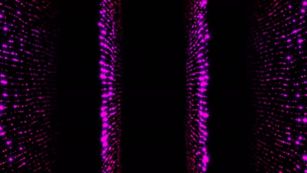 Particelle viola scintillanti. Sfondo astratto loop — Video Stock