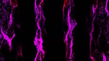 Parlak mor parçacıklar. Loopable arka plan