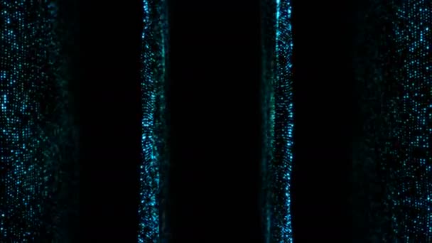 きらびやかな青い粒子の背景。抽象デジタル背景 — ストック動画