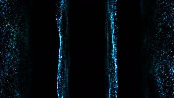 Fond de particule bleu scintillant. Contexte numérique abstrait 