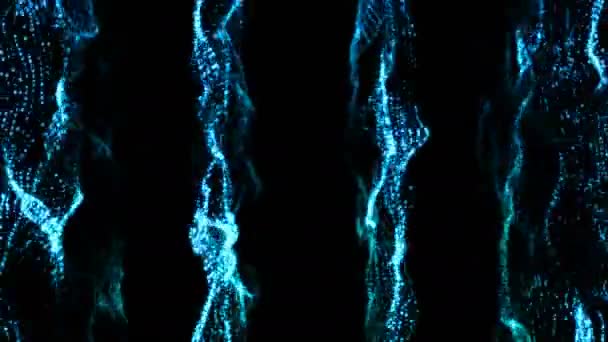 Fond de particule bleu scintillant. Contexte numérique abstrait 