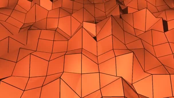 Abstrakte polygonale geometrische Oberflächenschleife. 4k Auflösung. digitaler Hintergrund — Stockvideo