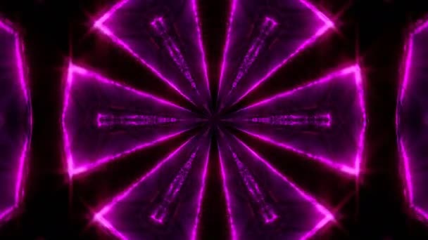 Фиолетовый абстрактный калейдоскоп — стоковое видео