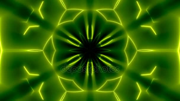 Fractal néon kaléidoscopique fond. Contexte numérique abstrait 