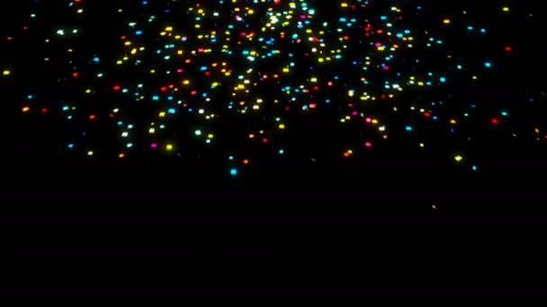 Animación CG de partículas de Confetti — Vídeos de Stock