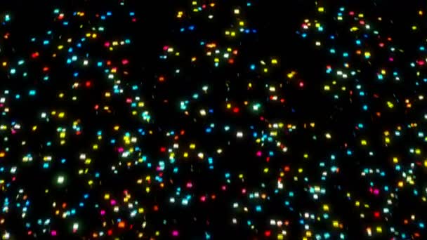 Confetti particle CG animation — Stock Video