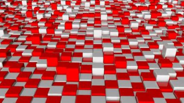 Kırmızı ve beyaz arka plan blok kareler