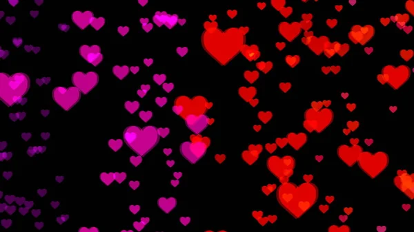 Абстрактный фон с красочными сердцами — стоковое фото