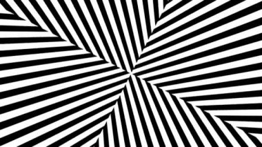 Soyut siyah ve beyaz çizgili. 3D render sorunsuz döngü