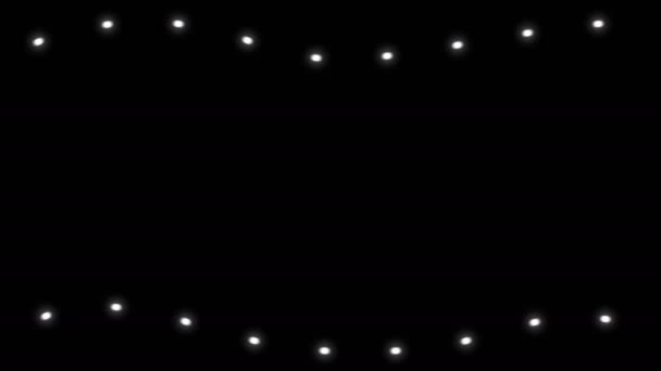 검은 바탕에 크리스마스 불빛을 점멸. 3 차원 렌더링 — 비디오