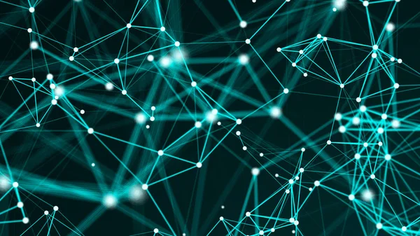 Soyut bağlantı noktaları. Teknolojik altyapı. Dijital illüstrasyon. Ağ kavramı