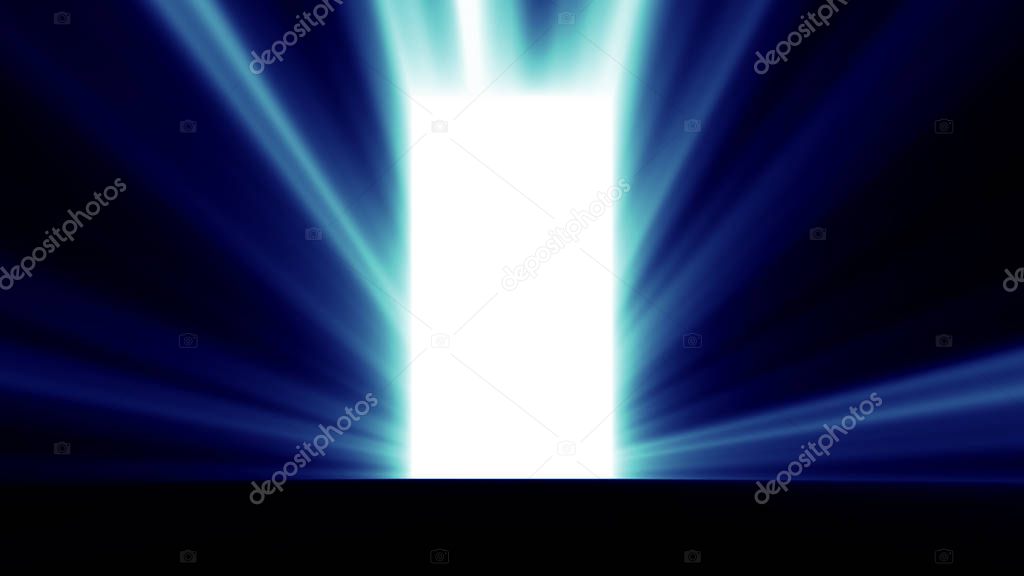 Abstract background with opening door